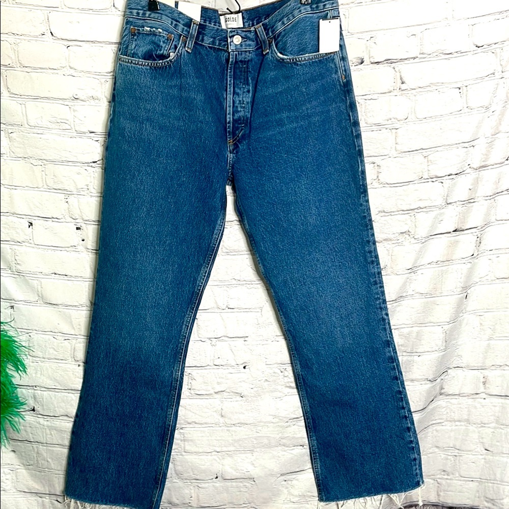 Agolde Mid Rise Relaxed Boot Cut Blue Jeans Size 31 Brand New W/Tags